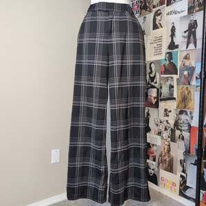 Plaid Wide Leg Gothic Grunge Pants
